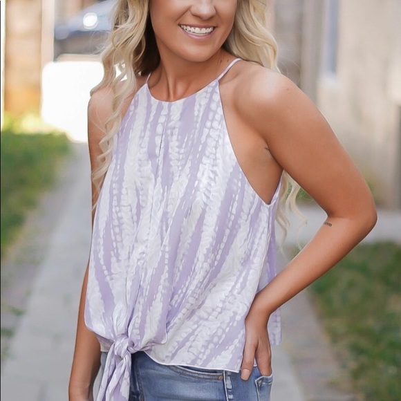 Lilac Halter Top - Picture 2 of 3